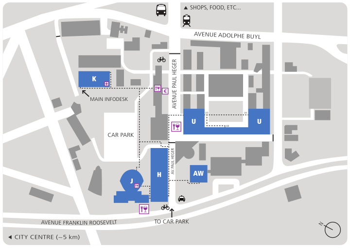 Map of FOSDEM buildings