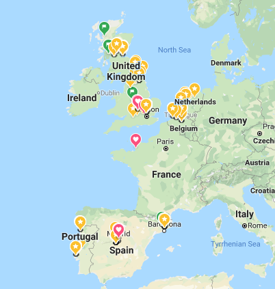 My Google maps in Europe