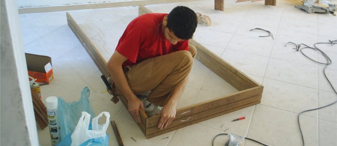Montando um kit diretamente na obra